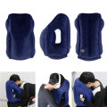 PVC Inflatable Air Travel Pillow Portable Headrest Chin Support Cushions for Airplane Plane Car Office Rest Neck Nap Pillows. 