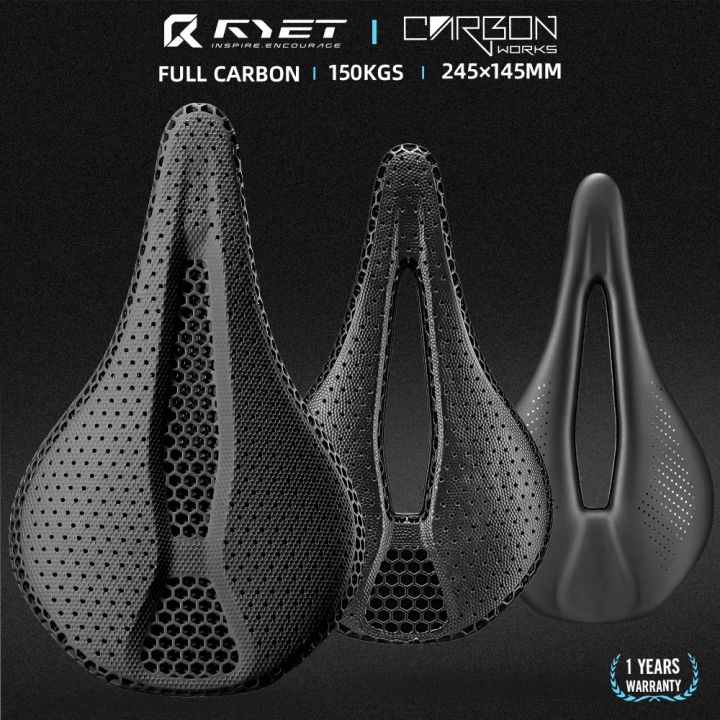 RYET%20Carbon%203D%20Printed%20Saddle%20145/155MM%20130g%207*9%20Bike%20Seating%20For%20Men%20Women%20Triathlon%20Road%20MTB%20Mountain%20Gravel%20Cycling%20Parts%20-%20Image%205