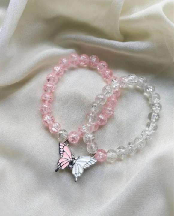 Beautiful%20pink%20and%20white%20butterfly%20charm%20bracelet%20Glass%20beads%20friendship%20bracelet%20for%20couples,%20best%20friends,%20girls%20-%20Image%206