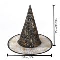 Witch Hat, Halloween Decoration Supplies, Witch Hat for Kids and Adults, Prom Dress, Magic Mesh Wizard Hat for Party. 