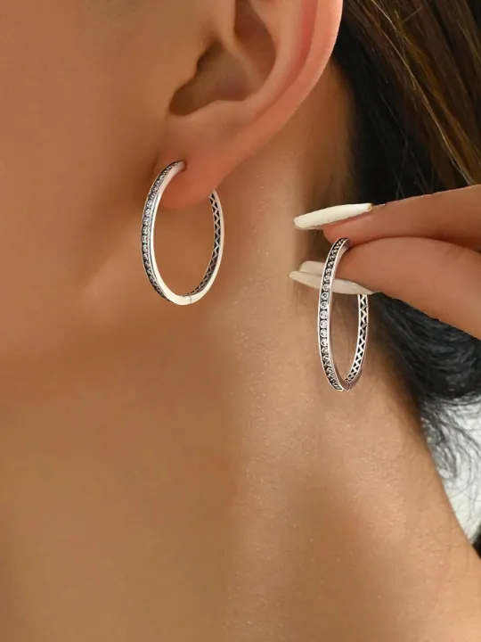 925%20Sterling%20Silver%20Advanced%20Sparkling%20Full%20Zircon%20Hoop%20Earrings%20for%20Women%20Anniversary%20Engagement%20Wedding%20Luxry%20Fine%20Jewelry%20-%20Image%203