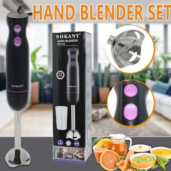 SOKANY Hand Blender 300W – Premium Immersion Stick Mixer with Stainless ...