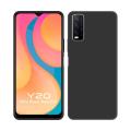 Vivo Y20 Matte Black TPU Case Slim Flexible Shockproof Back Cover with Anti-Slip Finish. 
