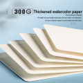 Watercolor paper postcard 300g fine art painting square round watercolor paper in coarse grain wood pulp blank cardboard. 