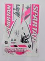 New 3D 2024 Latest Spartan pink Sikandar Edition Top Quality Cricket Bat Sticker For Professional Players. 