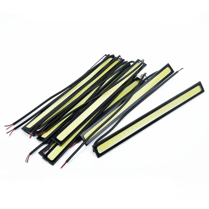 10pcs%2017CM%20Super%20Bright%20Car%20Daytime%20Running%20Lights%20Waterproof%2012V%20LED%20COB%20Car%20Auto%20Fog%20Light%20White%20Strip%20Lights%20Bar%20-%20Image%206