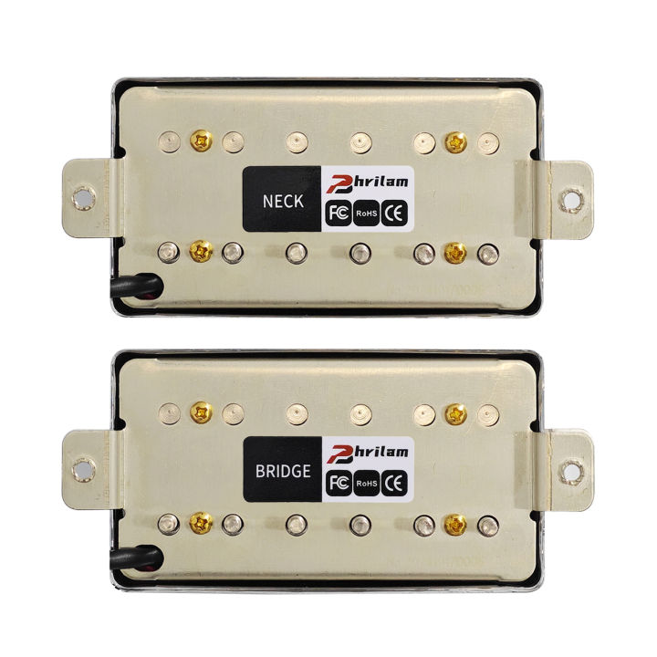 Phrilam%20Pro%20LP%20%20Vintage%20Alnico%205%20Covered%20Humbucker%20Neck%20Bridge%20Pickups%20Set%20%207.6/8.8K%20for%20LP%20Style%20Electric%20Guitar%20-%20Image%202