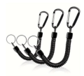 Spring Coil Keychains,Retractable Wrist Strap Safety Rope,8.46" To 47" Extendable,with Carabiner and Ring.