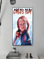 Personalized 1988 Child's Play Chucky Canvas HD Poster - Custom Slasher Movie Wall Art Print, Home Decor - Small Size. 