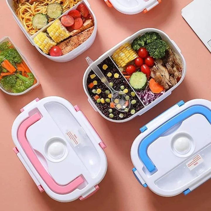 Electric Lunch Box Food Heater, 3 in 1 Faster Heated Lunch Box for Adult, 1.5L Portable Food Warmer for Car/Home/Office