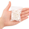 10-1000pcs/lot 3-20mm Straight Holes Acrylic Imitation Pearl Beige Bracelet Round Beads For DIY Craft Jewelry Making Supplies.