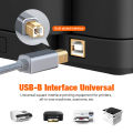 USB C to USB B 2.0 Printer Cable Braided Printer Scanner for Epson HP Canon Brother MacBook Pro Samsung MIDI Controlle Cable 3M. 