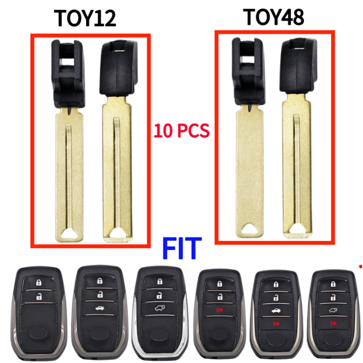 10PCS/LOT TOY12/40 TOY48 Mechanic Key Blade for Smart Remote Key Fob ...