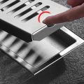 304 Grade Stainless Steel Long Shower Drain/Floor Trap/Jali Removeble Grate/Lid for Bathroom and Kitchen. 