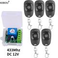433Mhz Universal Wireless Remote Control Switch DC 12V 1CH Relay Receiver Module RF Transmitter Learning Button Remote Control. 