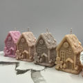 3D Christmas House Candle Silicone Mold DIY Creative Cabin Log Cabin Aromatherapy Plaster Mould Home Christmas Decor Gift Tool. 