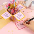 Happy Birthday Greeting Card With Envelope 3D Gift Box 18/30/40/50/60th Years Old Birthday Wishes Message Card Party Gift. 