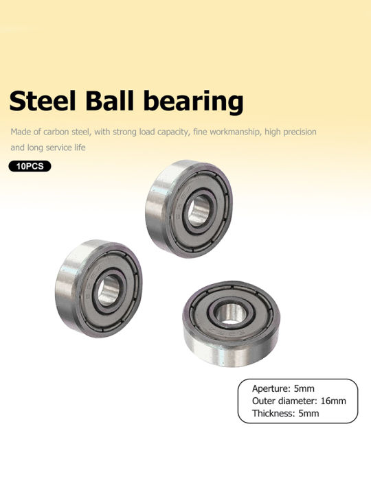 10pcs%20Ball%20Bearing%205x16x5mm%20625ZZ%20Miniature%20Ball%20Bearing%20Deep%20Groove%20Silent%20Small%20Bearing%20Carbon%20Steel%20for%20Skateboard%20Scooter%20-%20Image%204