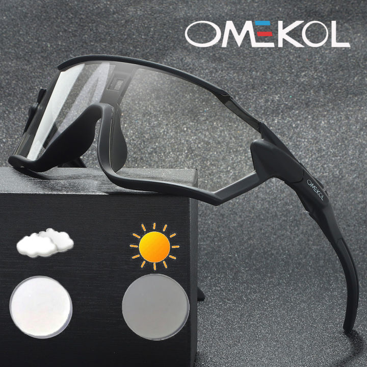 OMEKOL%20Brand%20New%20UV%20Protection%20Photochromic%20Cycling%20Glasses%20Bicycle%20Eyewear%20Men%20Women%20Mtb%20Bike%20Baseball%20Sports%20Sunglasses%20-%20Image%203