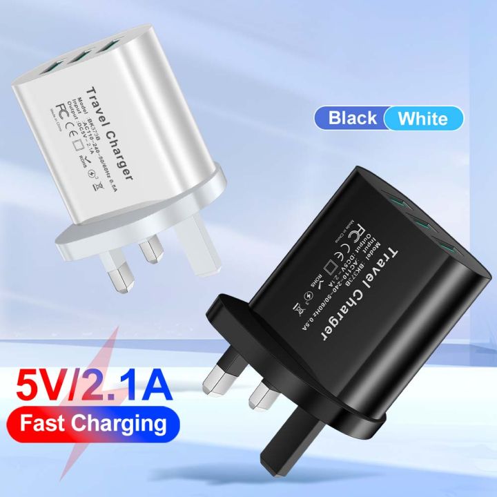 EU/US/UK 3 Ports USB Travel Charger Charge Wall Charging For iPhone Xiaomi Samsung Mobile Phone Plug Charging Adapter