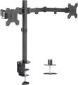 Imported LED LCD TV Bracket Mount Monitor Table Clip Dual 14 to 28 inch LCD LED Monitor Desk Mount Stand with C-clamp and Bolt-Through Grommet, Heavy Duty Fully Adjustable Arms for 2 Screens. 