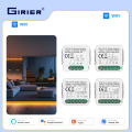 GIRIER Tuya Smart Switch Module 10A WiFi Breaker Relay 1/2/3/4CH Neutral Wire Required Supports 2-way Control Works with Alexa. 
