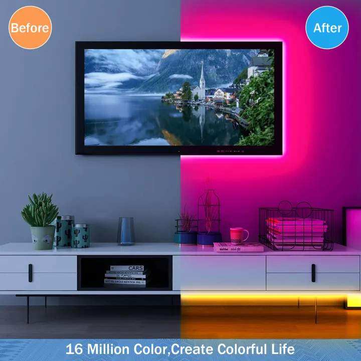 Battery-powered%20flexible%20color-changing%20LED%20strip%20Light%20with%20remote%20control%20for%20TV%20backlighting,%20bars,%20cabinets%20and%20bedroom%20DIY%20-%20Image%202