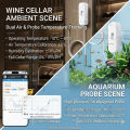 Zigbee 3.0 Temperature Humidity Sensor With External Temp Probe Option,For Fish Tank Freezer Thermometer,For Tuya/Smart Life/Z2M. 