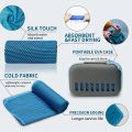 Camping Cooling Towels with EVA Case, Compact & Portable Travel Ice Towel Quick Dry Towels for Sports Gym, Hiking and Yoga. 