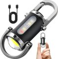 Emergency Keychain Light Rechargeable Keychain Flashlights 800 Lumens EDC COB Work Light 7 Modes for Walking Searching Hiking. 