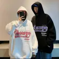 CYX men's sweater jacket hoodie long sleeve hooded sweatershirt chewya blue pink casual black long hoodie White. 