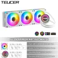 Teucer 240 360 Water Cooling CPU Cooler ARGB Fan Liquid Heatsink Integrated Radiator for Intel LGA 1700//1200/1150 2011 AM4 AM5. 