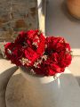 artificial flower jewellery set it include ( mala, gajra,ring , hair bun ). 