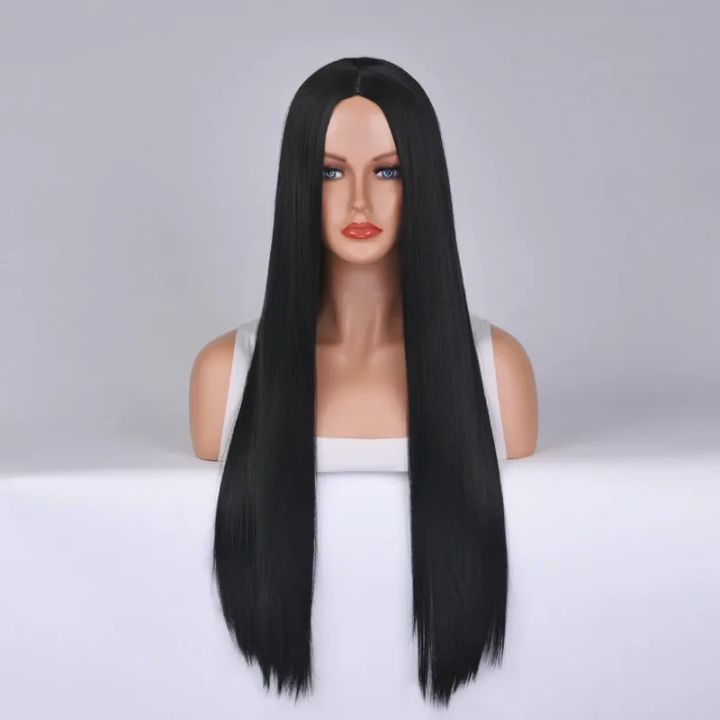Synthetic%20Pink%20Long%20Straight%20Wig%20Middle%20Part%20Silky%20Soft%20Fashion%20Cosplay%20Party%20Costume%20Lolita%20Heat%20Resistant%20Daily%20Use%20-%20Image%204