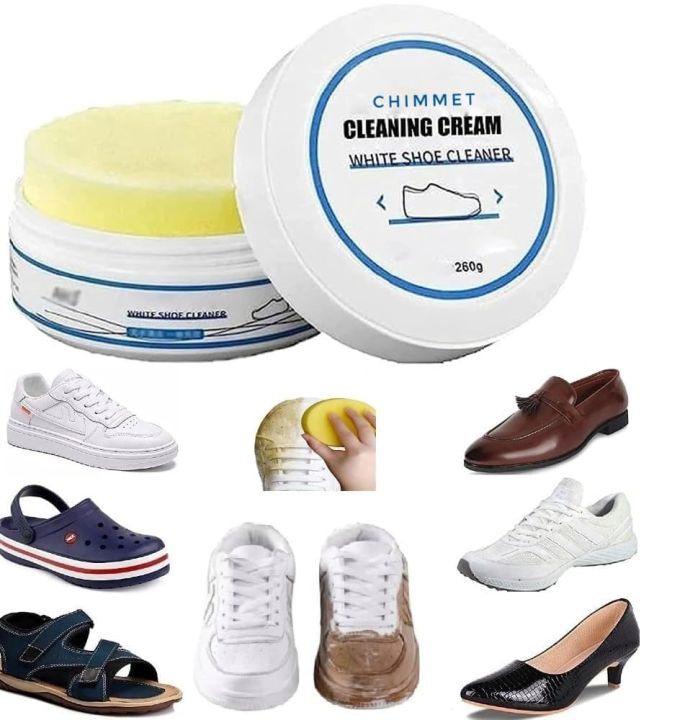 White Shoes Cleaning Cream (1 Piece With Sponge)