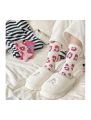 Trend Socks for Women – Cute Strawberry Heart Cotton Crew Socks. 