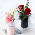 Mini Flower Bucket Round Hug Bucket Gift Box Bouquet Packaging Cylindrical Flower Box DIY Wedding Valentines Day Gift 6.5*7.5CM. 