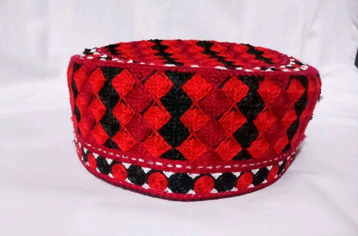 Red multi colour Best Price High Quality Islamic  Barkati Cap Topi Adjustable Size Muslim Prayer