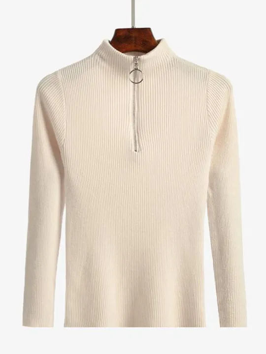 Women%20Fashion%20Solid%20Knitted%20Sweaters%20Vintage%20Long%20Sleeve%20Zip-up%20Basic%20Half%20Turtleneck%20Sweater%20Female%20Pullovers%20Chic%20Casual%20Tops%20-%20Image%206