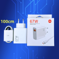 67w Xiaomi Original Charger Turbo Charge Gan EU Adapter 6A Usb Type C Cable For Poco x5 F5 Pro Mi 13 Lite Mix Fold 3 2 Phone. 
