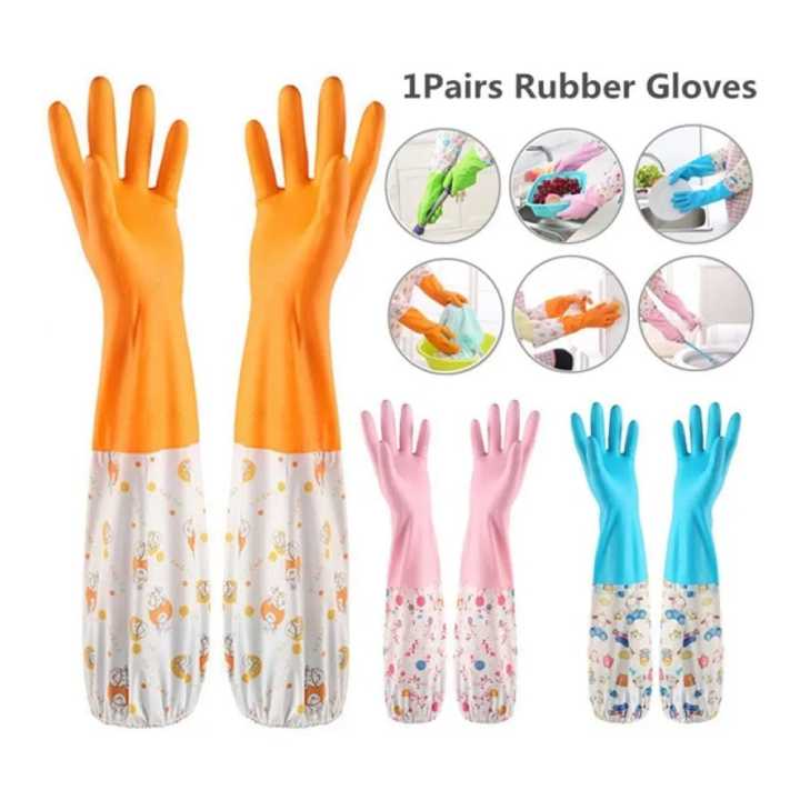 2%20Pcs%20Hand%20Gloves%20Best%20Quality%20Silicone%20Dish%20Washing%20Kitchen%20Hand%20Gloves%20-%20Multicolor%20-%20Image%203