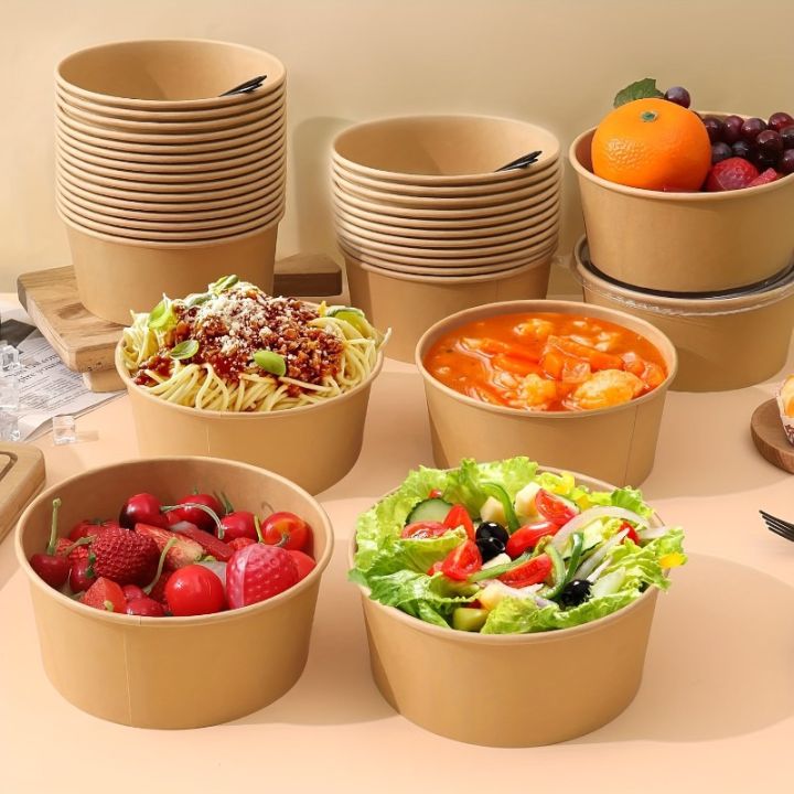 15/30PCS%20Kraft%20Paper%20Bowls%20Disposable%20Bowls%20with%20Lid%20Salad%20Vegetable%20Soup%20Kitchen%20Restaurant%20Party%20Snack%20Storage%20Supplies%20-%20Image%206