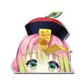 for Demon Slayer Kanroji Mitsuri Peek Car Sticker Occlusion Scratch Personality Decal Car Goods Creative Decals. 