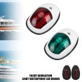 Yacht Navigation Light Waterproof LED Marine Sounding Light Navigation Light Red and Green Marine Light 12V 24V 2 PCS. 