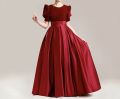 Elegant Velvet Silk Dress For Girls Party Formal Wear. 