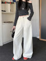 Botvotee Milk White Baggy Jeans Women Spring Summer 2025 New Korean Fashion Causal Y2k Loose Oversized High Waisted Jeans. 