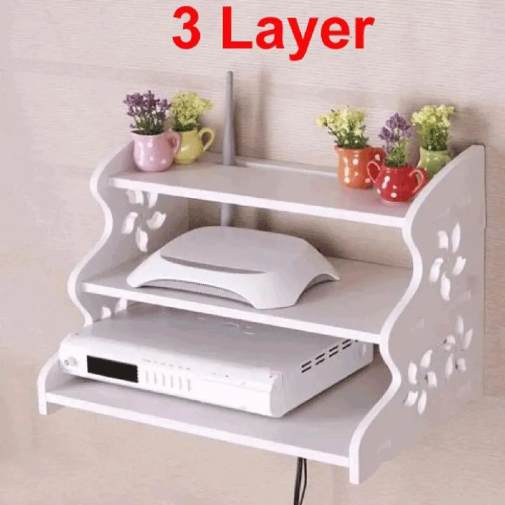 Wall mounted 3 layer WiFi Router Stand | Daraz.com.bd