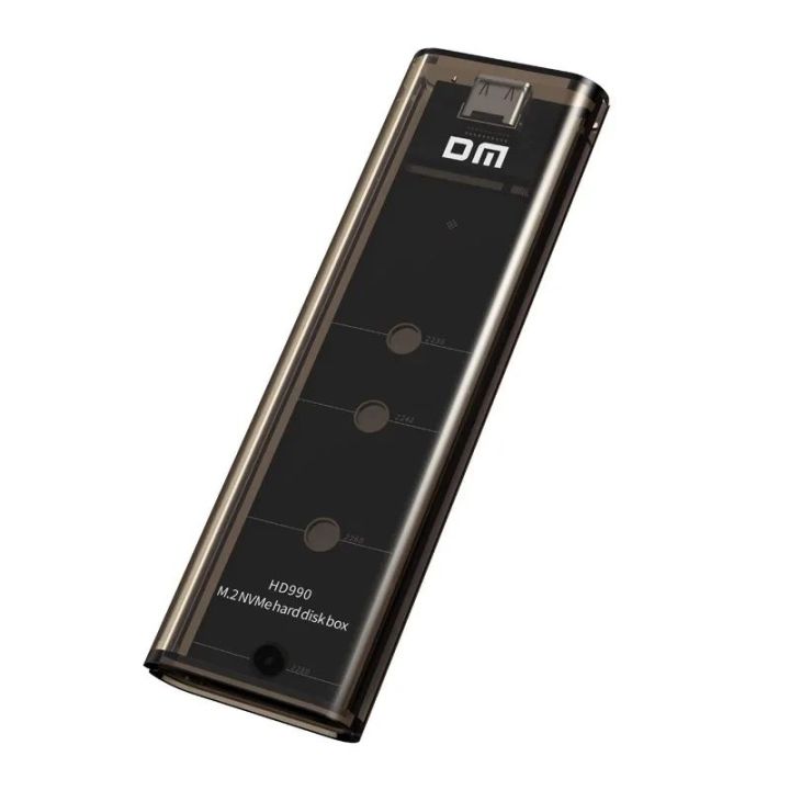 DM HD990 M.2 NVME SSD Enclosure USB3.2 Type-C Converter Adapter Enclosure Case Solid State 10Gbps Fast Speed Hard Disk Box Support 4TB Capacity