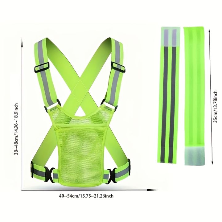 1Pc%20Adjustable%20Reflective%20Safety%20Vest%20with%202Pcs%20Reflective%20Bands%20-%20Bright%20Green%20&%20Yellow%20Reflective%20Strips,%20Breathable%20Spandex%20-%20Image%202