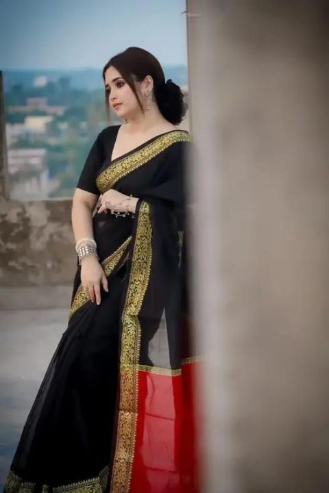 Traditional Half Silk Zori Pire 13 hand sarees for women